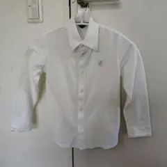 COMME CA ISM ホワイト長袖シャツ 120A