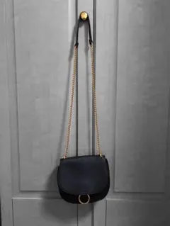 H&M ゴールドチェーン ショルダーバッグ ブラック