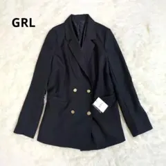 GRL　グレイル　ダブル　ジャケット　金ボタン　紺ブレ　ネイビー　紺　新品