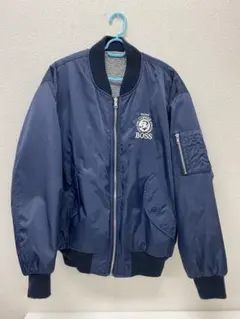 BOSS ヒューゴボス MA1／ナイロンブルゾン／フライトジャケット 46 HUGO BOSS (ヒューゴボス) フルジップ 中綿 ジャケット LIGHTWEIGHT ジャケット・アウター