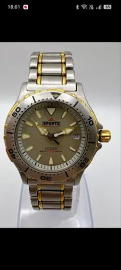 激レア激安！CITIZEN SPORTE メンズ クォーツ コンビカラーのサムネイル
