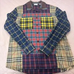 BURBERRY バーバリー パッチワーク シャツ M チェックのサムネイル
