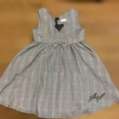 mezzopianoチェック柄 ジャンバースカート 110cm