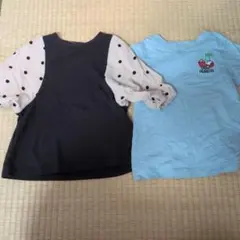 PAIR MANONとGUの半袖のTシャツ2点セット 110cmのサムネイル