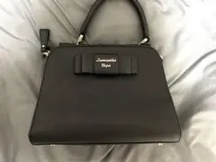 Samantha Vega 黒 リボン付きハンドバッグ