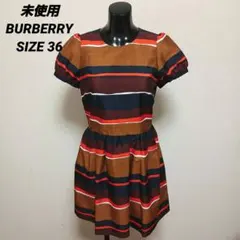 【未使用】タグ付き BURBERRY バーバリー半袖ワンピース 36