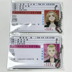 東京リベンジャーズ 免許証風カードコレクション 佐野万次郎 マイキー　龍宮寺堅