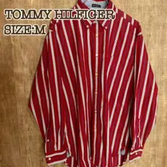 TOMMY HILFIGER トミーヒルフィガー BDシャツ 赤ストライプM