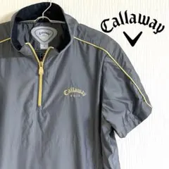 【美品】Callaway キャロウェイ　ゴルフジャケット 半袖　グレー　M
