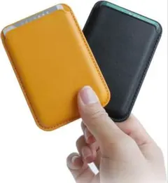 MagSafe対応 レザーウォレット　オレンジ　iPhone14/13/12