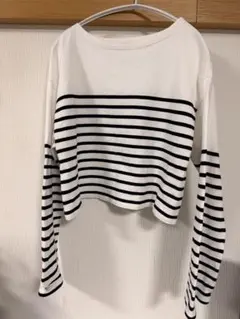 EVERYDAY I LIKE ボーダークロップド丈　トップスのサムネイル