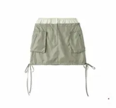 サテンドッキングカーゴミニスカート LILY BROWN