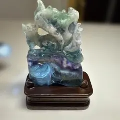 九尾　フェザーフローライト　狐　台座付　貴重　美品　新品 2025年最新】フローライト九尾キツネの人気アイテム - メルカリ