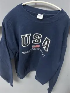 GILDAN／USA刺繍スウェット　ネイビー　Mサイズ