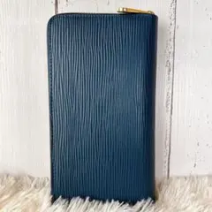 長財布 メンズ 財布ラウンドファスナー 大容量 おしゃれ ネイビー 紺