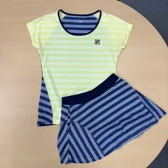 FILA テニスウェア 上下セット イエロー ネイビー Sのサムネイル