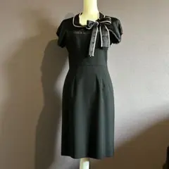 極美品✨ヴァレンティノ シルク ウール ワンピース ボウタイ ストレッチ 40のサムネイル