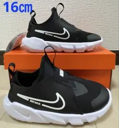 ④新品ナイキNIKE☆フレックスランナー16㎝ブラック/ホワイトフォト002