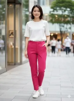 ZARA ピンク スリムフィットパンツ S/XS