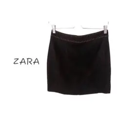 【ZARA/ザラ】スカート カジュアル キレイめ ミニ ブラック おしゃれ S