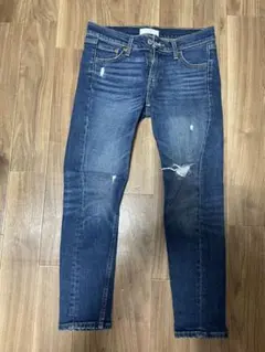 Levi's 711 SKINNY デニム W26 L26 ダメージ加工