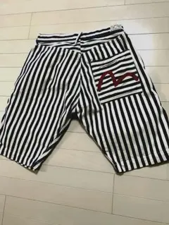 EVISU ヒッコリーストライプ ブルー　ショートパンツ メンズ34のサムネイル