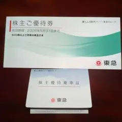 東急グループ 株主優待券　乗車証５枚付きのサムネイル