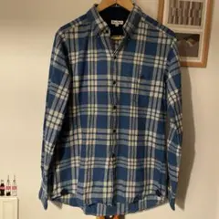 Bayside Plus 長袖シャツ XL 青白 チェック