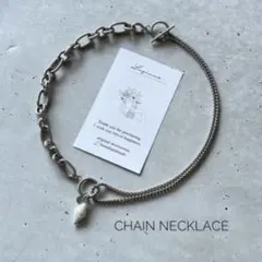 再販♡人気商品【チェーンネックレス・ステンレス】淡水パール シルバー