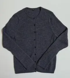 UNIQLO 　メリノ　リブ　クルーネック ショート　カーディガン 　グレー