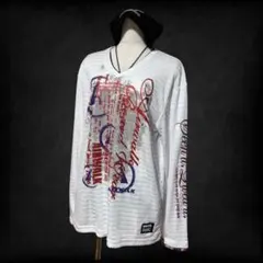 00s y2k Vネックカットソー平成ギャルフェアリーグランジNANAロック