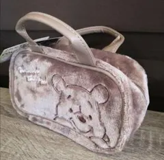 くまのプーさん　多機能ファーポーチ　ブラウン