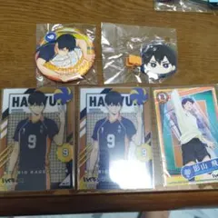 影山飛雄 角名倫太郎 ハイキュー!! 和紙風トレーディング缶バッジ