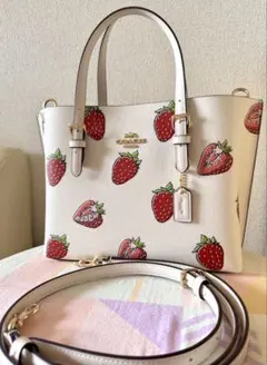 コーチ COACH ハンドバッグ モリー トート 25 ストロベリー 新品 コーチ COACH ハンドバッグ モリー トート 25 ストロベリー 新品