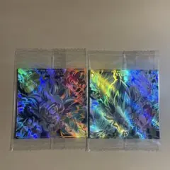 ホロ仕様 孫悟空 ベジータ ステッカー 2枚セット