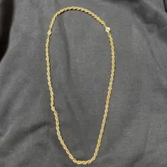 ヴィンテージ　ゴールドカラー　ツイストチェーン ネックレス　USA PAT