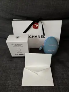 CHANEL シャネル ラクレームマン デニムハンドクリームポーチ付き