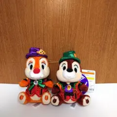 ディズニーハロウィン2024　チップ＆デールぬいぐるみバッチセット