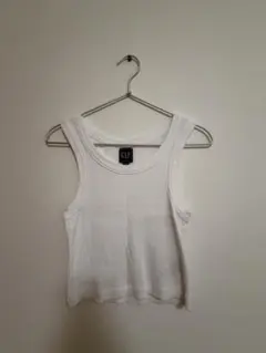 GAP リブ クロップド タンクトップ ホワイト XXSのサムネイル
