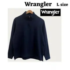 Wrangler ネイビー ハーフジップ トレーナー スウェット L
