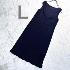【コムサ】ストレッチ抜群 胸下ギャザー ノースリーブワンピース 11 黒のサムネイル