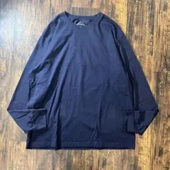 Eddie Bauer 長袖カットソー ネイビー XL 古着 アメカジ
