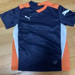 PUMA キッズ 半袖 Tシャツ ネイビー×オレンジ