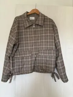 EMMA CLOTHES チェック柄 ジップアップ ブルゾン M