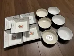 和食器セット 角皿 小鉢 花柄 盛り皿　11枚セット