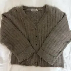 シャギー長袖カーディガン