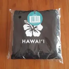 ハワイの花柄エコバッグ 70718 ハワイABCストア 黒ブラック ALOHA