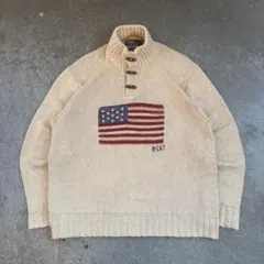 90s Polo Ralph Lauren 星条旗　ニット