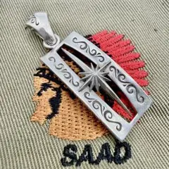SAAD 透かし 唐草 アラベスク SV925 ペンダントトップ ネックレス