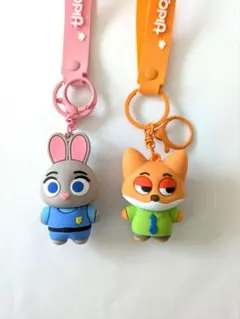 キーホルダー　バッグチャーム　キーチャーム　ズートピア　ジュディ　ニック